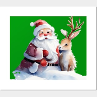 Cute Santa Claus Christmas gift ideas tees Posters and Art